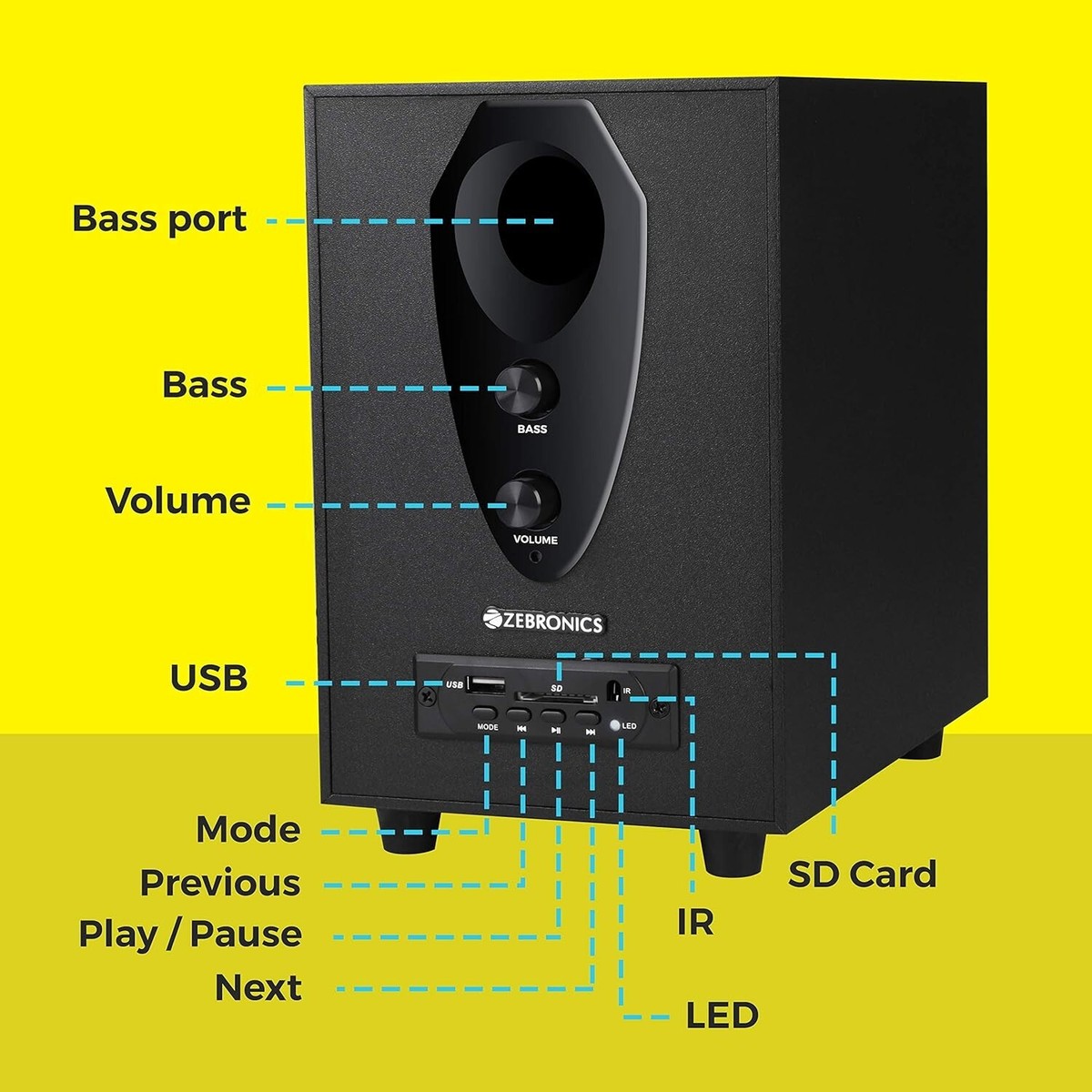 Zebronics ZEB-Feel Multimedia Speakers Black