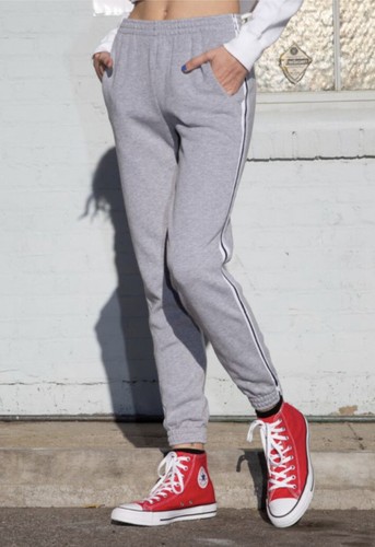 brandy melville high rise silver gray 