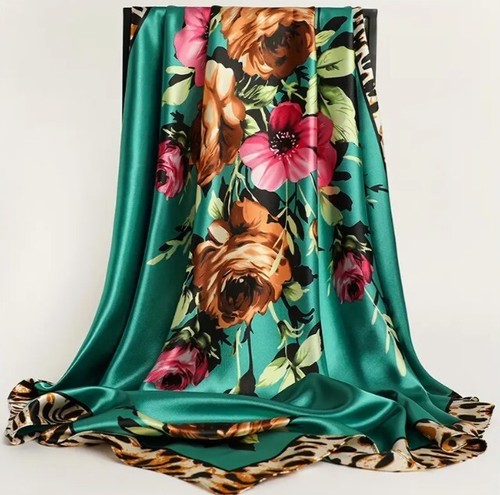 New Large Women’s Imitation Silk Scarves / Scarf Designer Print Head 119 Options - Picture 148 of 229