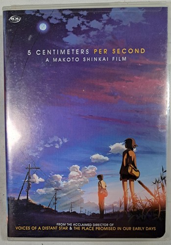 5 Centimeters Per Second DVD 2008 Makoto Shinkai Original Dub Anime