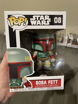 Funko Pop Star Wars BOBA FETT #08 (Black Box) Rare!!! | eBay