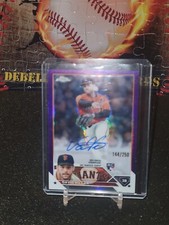 2023 Topps Chrome - Rookie Autographs Purple Refractor #RA-DV David Villar /250