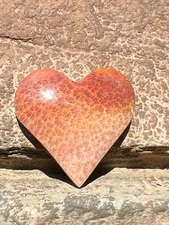 Fossil Coral Heart Cabochon Top Grade