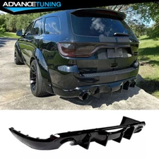 Fits 11-25 Dodge Durango Rear Bumper Lip Diffuser Gloss Black V2 Splitter Guard