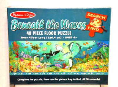 Melissa and Doug 48 Piece Floor Puzzle -''Beneath the Waves'' - 2019   New/Sealed