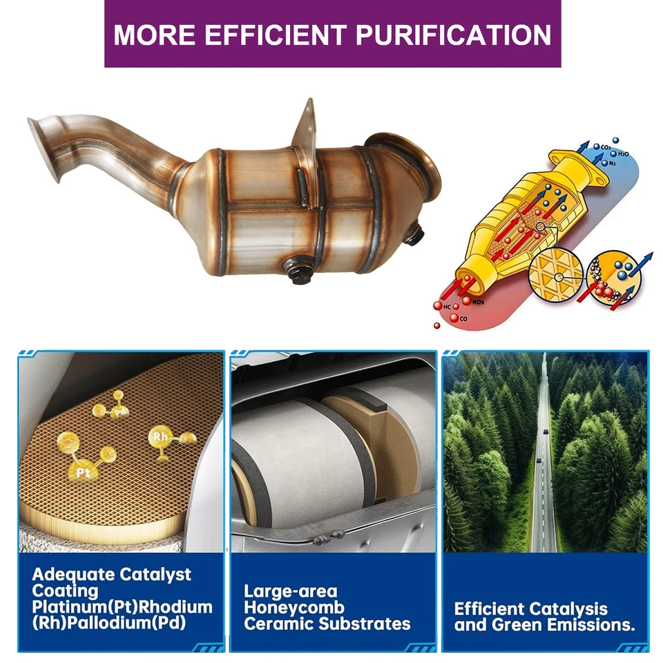 Front Catalytic Converter 2741401808 For 2015-2020 Mercedes-Benz C300 E300 17512 - Image 3 of 4