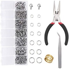 1504 Piece Open Jump Ring Lobster Buckle Repair Tool Jewelry Production Kit