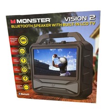 Monster Vision 2 Portable Bluetooth Speaker and Built-In 15.6" LCD TV, 1080p FHD