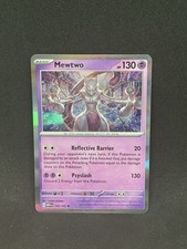 Pokemon Mewtwo Holo Rare Card 150/165 Scarlet & Violet 151 TCG NM/Mint Condition