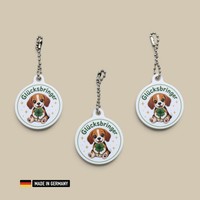 Beagle Welpe GlüCksbringer SchlüSselanhäNger – Hund Mit GlüCks-Kleeblatt