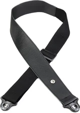 D'Addario Comfort Leather Auto Lock Guitar Strap - Black