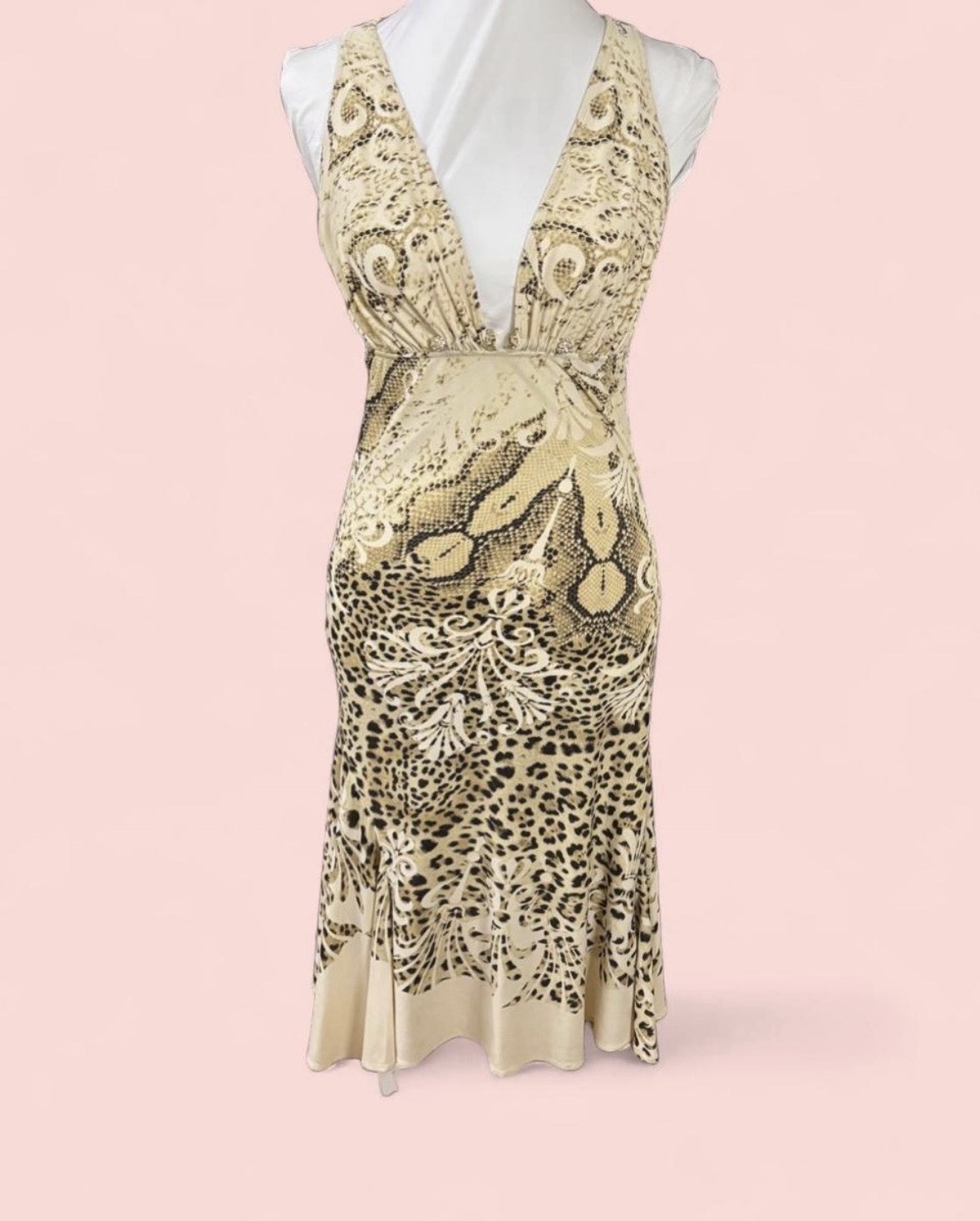 Roberto Cavalli SS2006 Python Leopard Print Dress… - image 1
