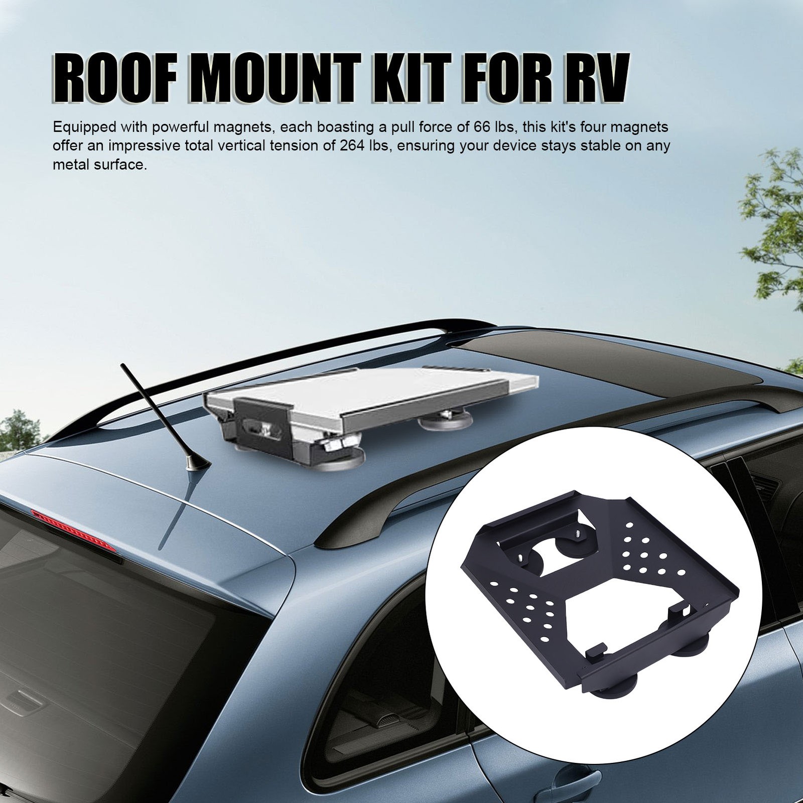 Car Roof Mount Fit For Mini Satellite Magnetic Quick Release Satellite Mounting