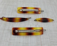 Vintage Faux Tortoise Shell Barrettes and 1 Bobby Pin Lot