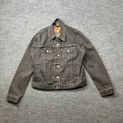 Levi's Trucker Jacket Men's Gray Denim Stretch Pockets Classic Y2K - Large NWT