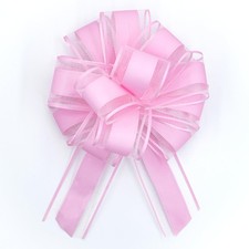 6 PCS 6 Inch Light Pink Pull Bows Gift Wrapping Wedding Christmas Birthday
