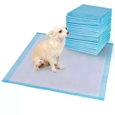100 Pet Pads for Dogs Ultra-Absorbent Puppy Training Underpad Blue 13in x 18in