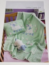 Little Lamb Set Crochet Pattern Baby Blanket ...