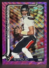 2025 Topps Chrome Football NFL Texans CJ Stroud Pink Wave Refractor /250