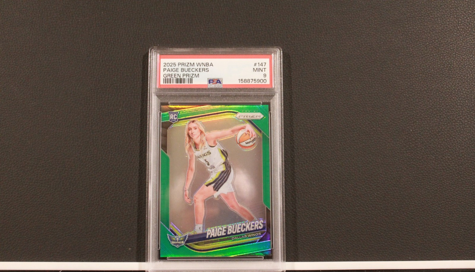 2025 Panini WNBA Prizm Basketball Green Prizm Variation Paige Bueckers PSA 9 view 1