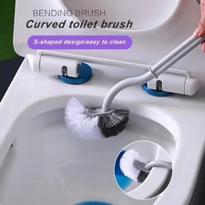 NEW Curved Toilet Brush Long Handle Toilet Cleaning Brush