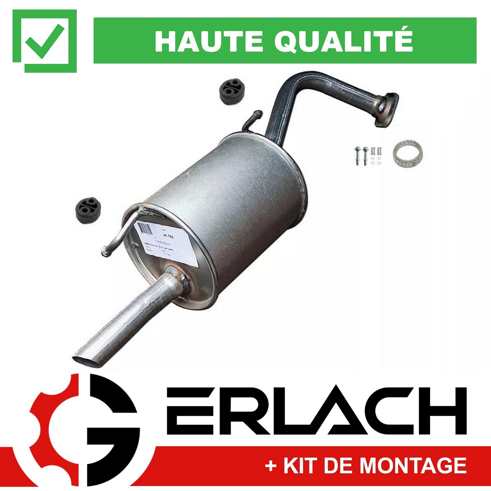 Silencieux arrière Toyota Yaris 1.0 acier renforcé haute durabilité mécanique