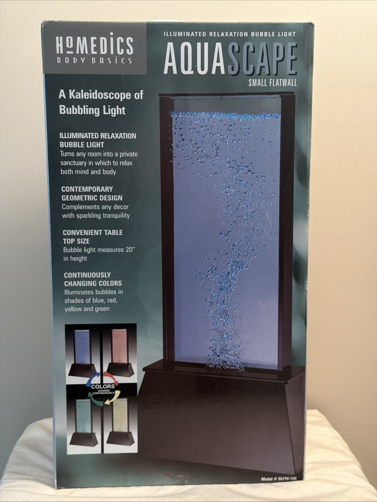 Homedics Contemporary Aquascape A Kaleidoscope of Bubbling Light, Color Changing