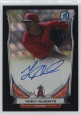 2014 Bowman Chrome Prospect Black Wave Refractor 20/50 Yency Almonte Auto 17fn