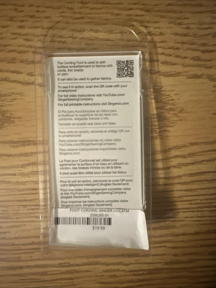 SINGER Cording Presser Foot - Image 2 of 2