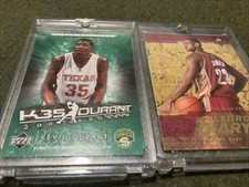 Lebron James Rookie Card & Kevin Durant Rookie Card. rookie card picture