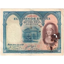 [#377027] Spain, 500 Pesetas, 1927-07-24, VF