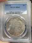 1921-D Morgan Silver Dollar $1 PCGS MS63 ~ Beautiful Coin ~  Free Shipping