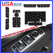 For Mercedes Car Repair Button Sticker Kit Door Steering A/C Window Radio Benz