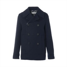 Christian Dior Oblique Wool Pea coat I38 Ladies' Navy Blue 110C08A1375 Double f