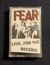 Fear - Live…For The Record (1991 Cassette) Restless L.A. Punk Lee Ving - Sealed