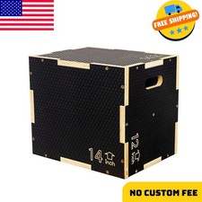 3 in 1 Non-Slip Wooden Plyo Box Plyometric Box Jumping Exercise