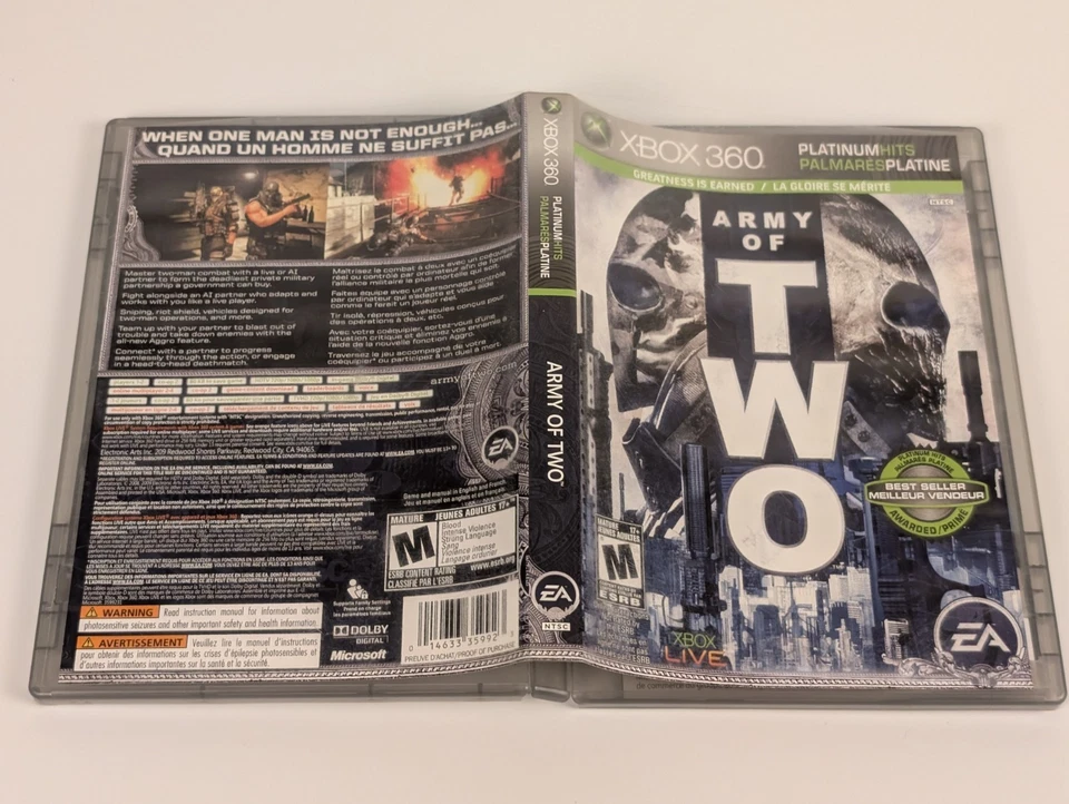 Army of Two: Platinum Hits (Xbox 360) ➡️CIB Complete - Tested - Near Mint 📀! - Image 4 of 4