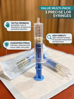   10 x Busse EpiGlide­ Loss of Resistance (LOR) Syringe w/Luer Slip Tip 10mL  