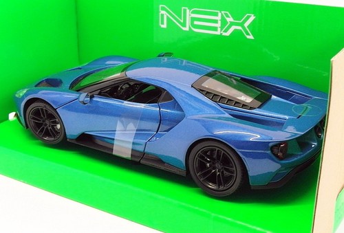 Coche modelo Welly 24082W escala 1/24-27 - Ford GT 2017 - azul - Imagen 2 de 4