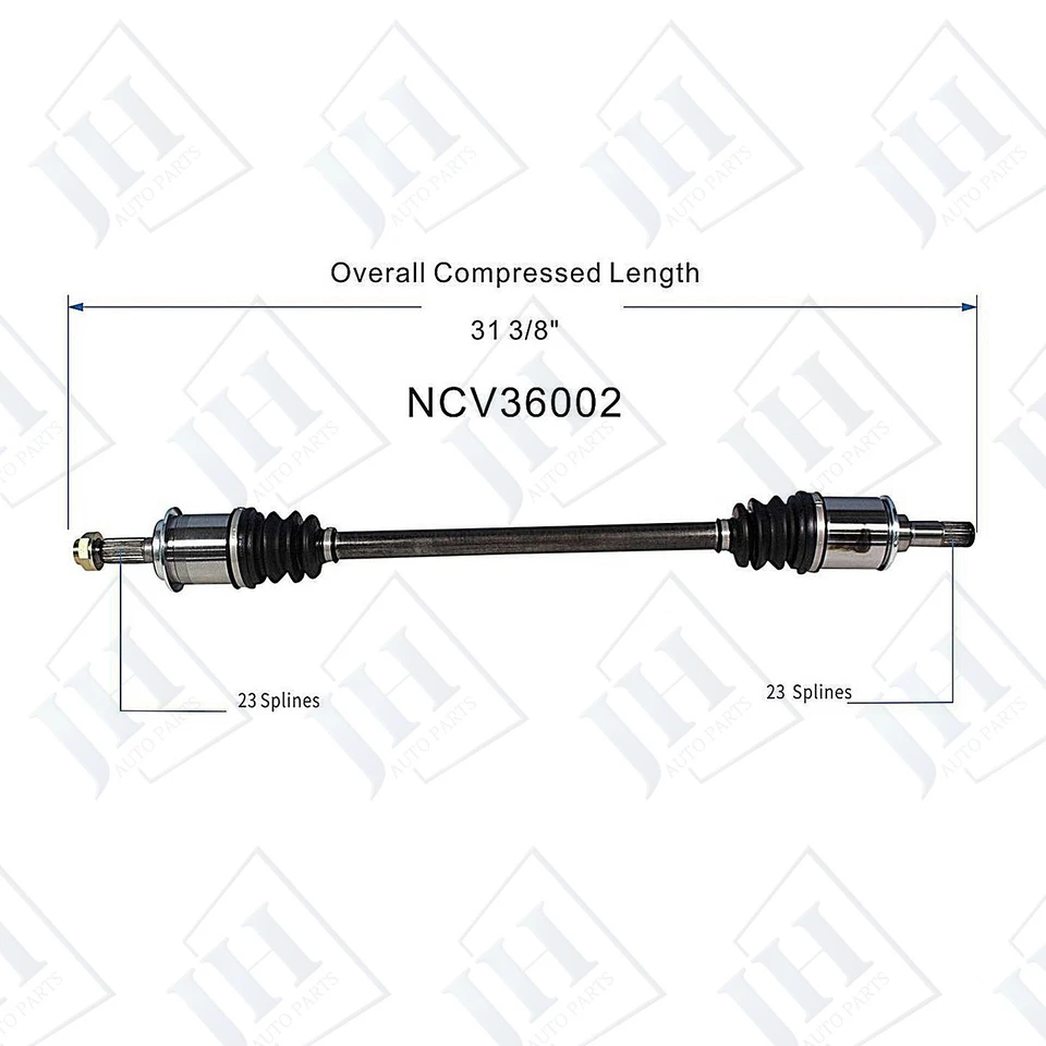 OE Rear Pair Left Right CV Axle Shaft Set For 2002-06 Honda CR-V L4 2.4L 4WD - Image 3 of 4