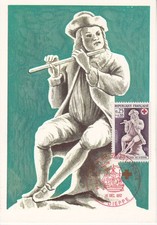 Carte 1er jour Croix Rouge et la Poste Joueur de Flûte 1967 1