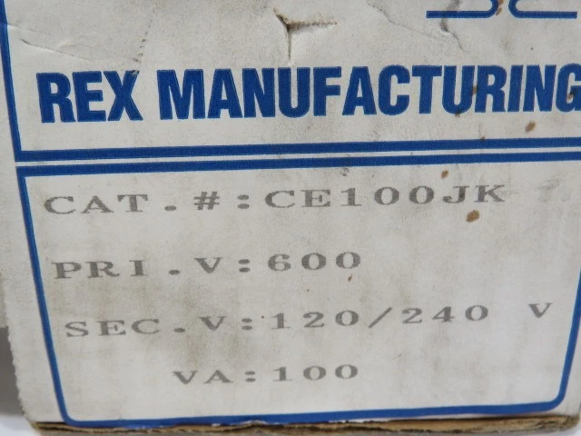 Transformador Rex CE100JK 100VA Pri. 600V Sec. 120/240V 1Ph 60Hz NUEVO Foto 4 de 4