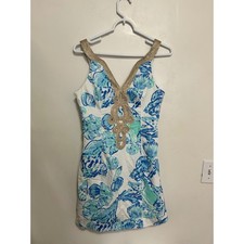 Lilly Pulitzer Catch the Wave Gold Soutache Shift Dress Seashell 2 Emery