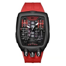 Skeleton V16 Engine Watch Men Mechanical Retro Racing Sport Skeleton V16 Engine Watch Men Mechanical Retro Racing Sport