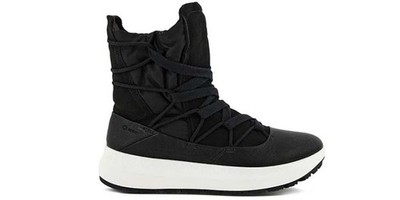 ECCO Solice YakMoon Damen schwarz Leder isoliert GORE-TEX Schneestiefel