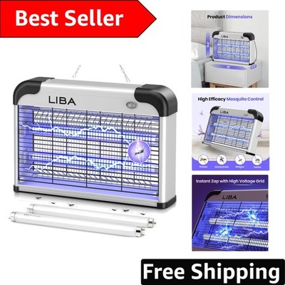 Powerful Indoor Bug Zapper   2800V Electric Mosquito & Fly Killer with 2 Bulbs