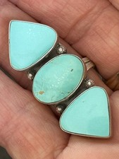 Royston Turquoise Sterling Silver Adjustable Ring Southwest