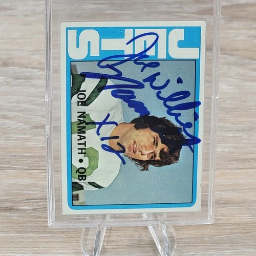 Joe Namath Autographed 1971 Topps New York Jets QB Autographed Football Card