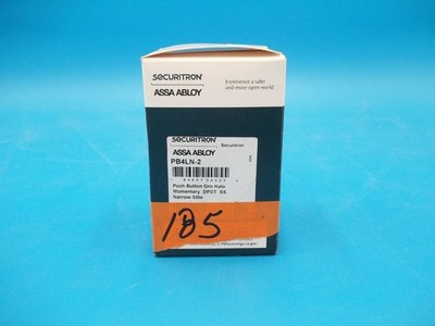 NEW SECURITRON PB4LN-2 PUSH BUTTON GRN HALO DPDT SS NARROW STILE