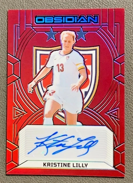 2024-25 Kristine Lilly Obsidian - Uswnt Class of 99 Red Flood Auto 4/8